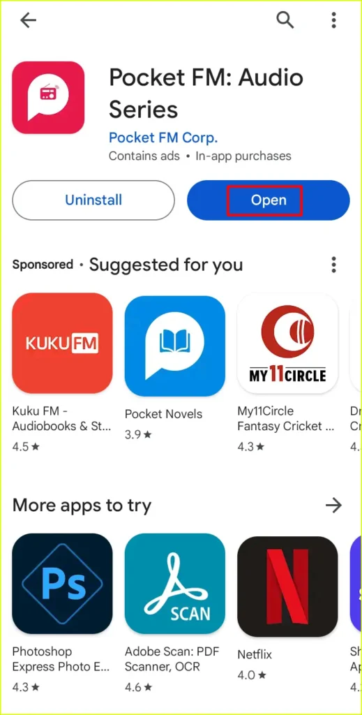 open pocketfm